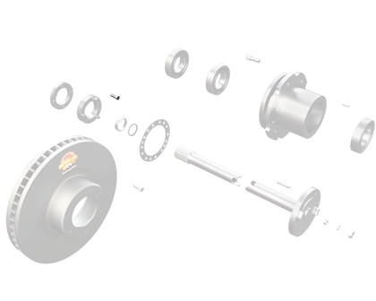 SCREW BEARING LOCK NUT REAR AXLE FULL FLOATING AXLE